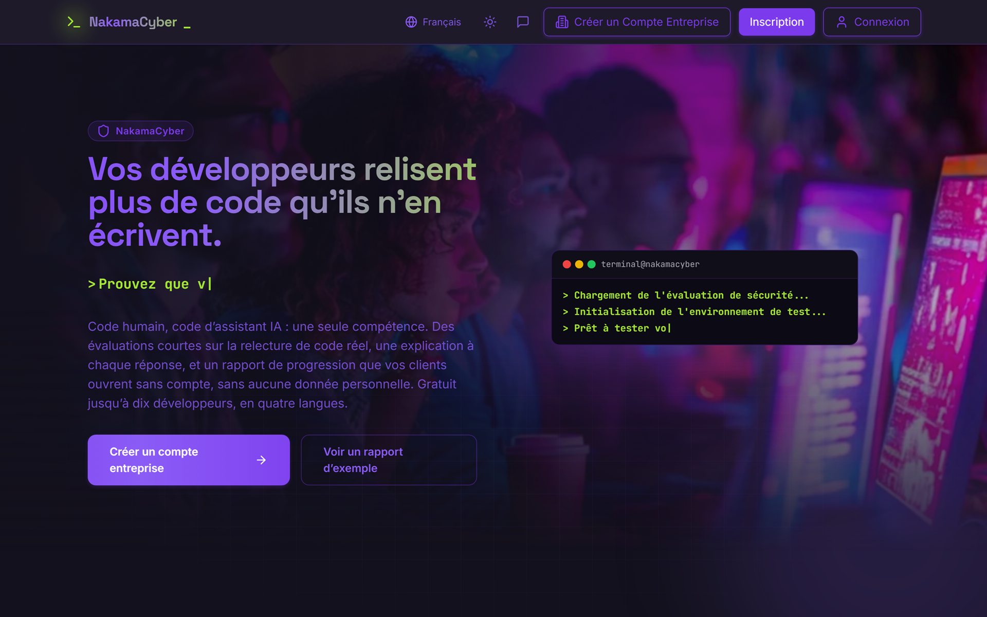La page d’accueil